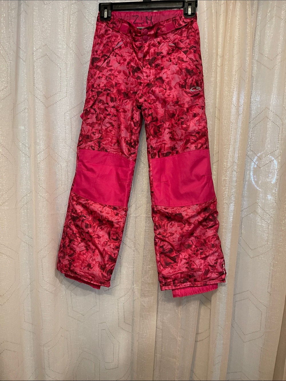 Champion Girls Pink Patterned Snow Overalls